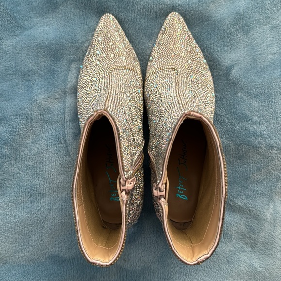 Betsey Johnson Kyla Sparkly Rhinestone Boots - Picture 3 of 10